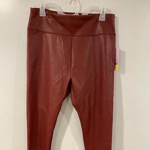 Wild fable burgundy faux leather pants so Large